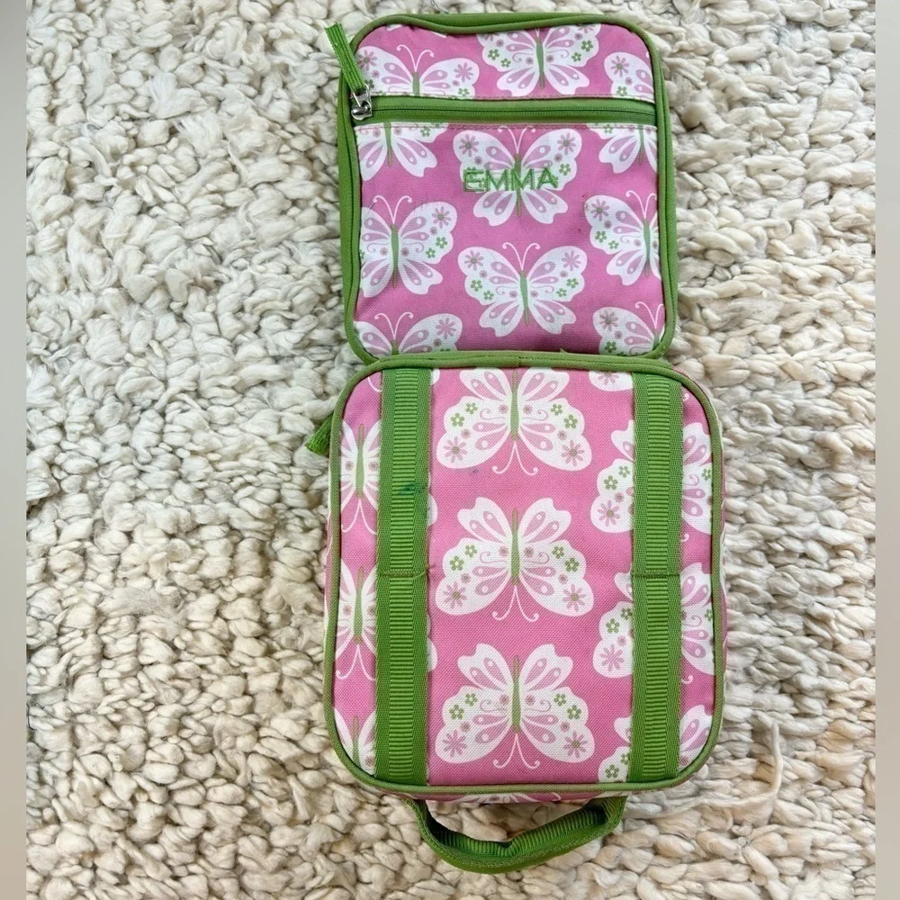 Pottery Barn pink butterfly lunchbox